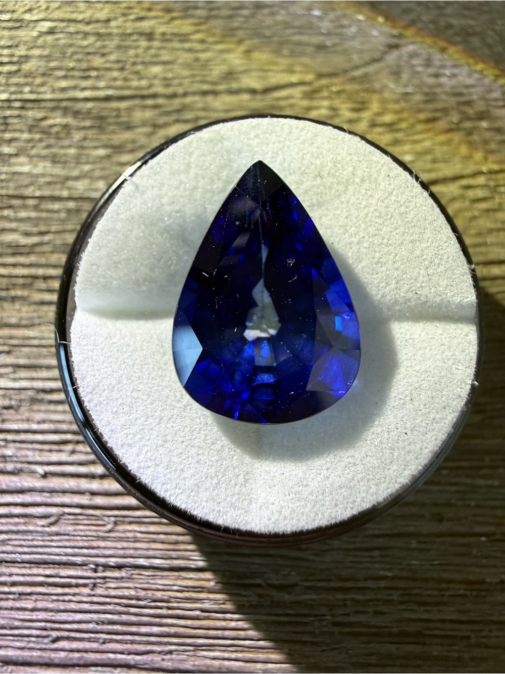 Blue Sapphire Pear Cut 8.19ct IGI Certified LG-CS1771 Invicta Lab-Created